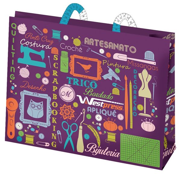 Sacola Roxa Patchwork - WestPress