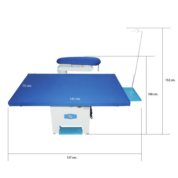 Mesa Passar Retangular 125x75 Braço Aquecimento e Sucção - Kobest