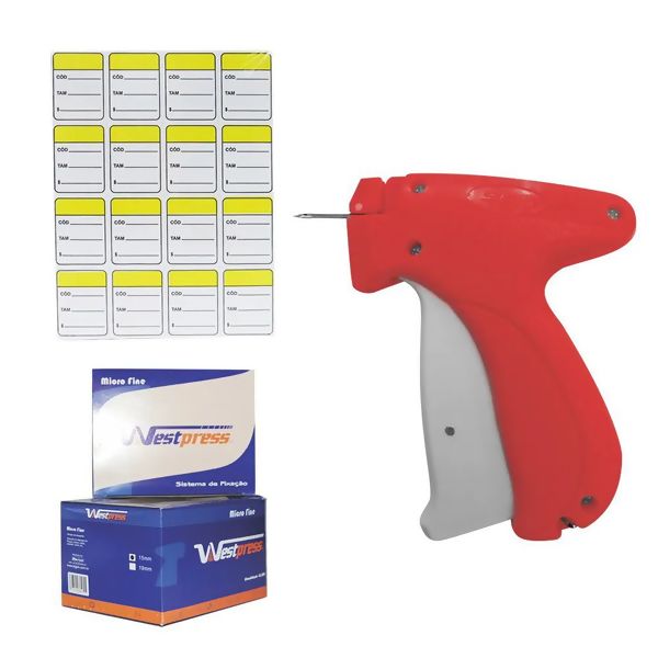 KIT APLICADOR TAG PIN FINE + PINS + ETIQUETAS - WESTPRESS